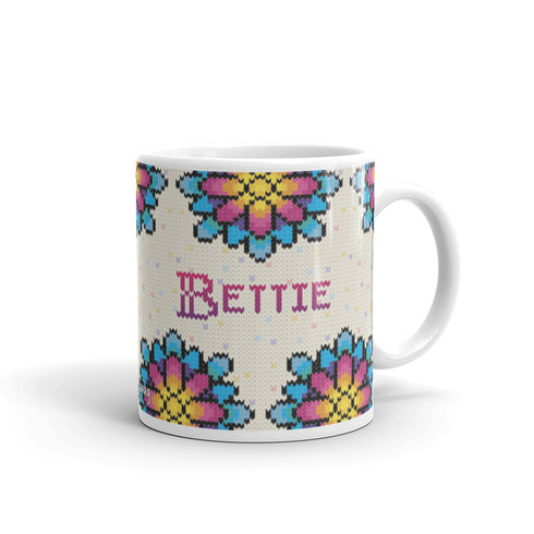 Knitted Zinnia Knitting Mug